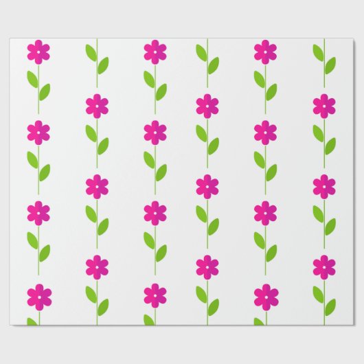 Papier Cadeau Papier d'enveloppement floral mou et brillant (Couture)