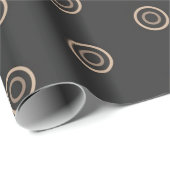 Papier Cadeau Papier d'enveloppement géométrique en cercle beige (Coin rond)