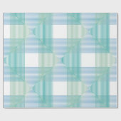 Papier Cadeau Papier d'enveloppement géométrique moderne - bleu  (Plat)