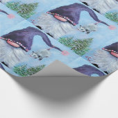 Papier Cadeau Papier d'enveloppement Gnome & Opossum de Noël (Coin)