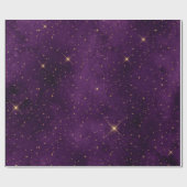 Papier Cadeau Papier d'enveloppement gothique or violet (Plat)