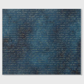 Papier Cadeau Papier d'enveloppement gothique turquoise (Plat)