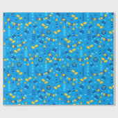 Papier Cadeau Papier d'enveloppement Hanoukka moderne (Plat)