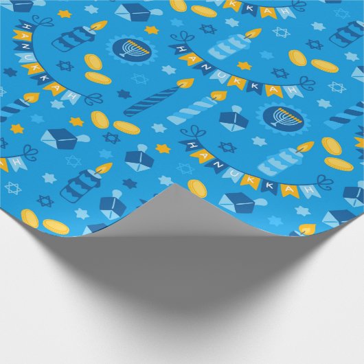 Papier Cadeau Papier d'enveloppement Hanoukka moderne (Coin)