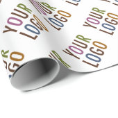 Papier Cadeau Papier d'enveloppement haut de gamme avec logo per (Coin rond)