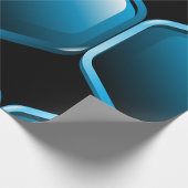 Papier Cadeau Papier d'enveloppement Hexagon Bleu