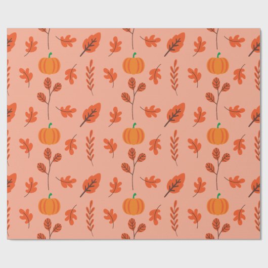 Papier Cadeau Papier d'enveloppement intime pour Citrouille d'au (Plat)