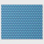 Papier Cadeau Papier d'enveloppement Jacquard bleu (Plat)
