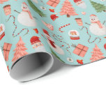 Papier Cadeau Papier d'enveloppement Jolly Christmas Time - Bleu<br><div class="desc">Ce papier d'emballage Jolly Christmas Time est parfait pour vos besoins de cadeaux de Noël! Il présente un spectacle festif d'hommes de neige, de Santas, de sucres de canne, d'arbres de Noël, de coeurs et d'autres images amusantes de la saison des Fêtes. C'est aussi un choix merveilleux pour les métiers...</div>