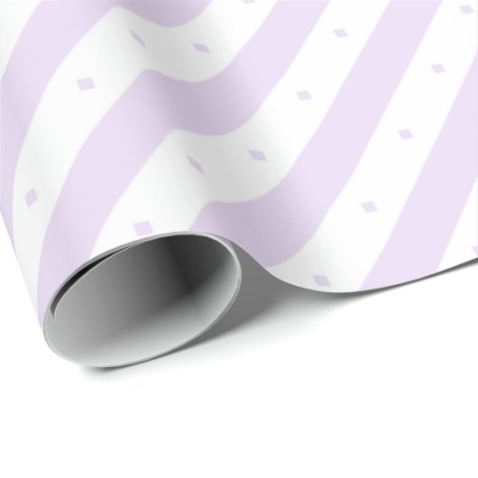 Papier Cadeau Papier d'enveloppement Mariage à rayures blanches  (Coin rond)