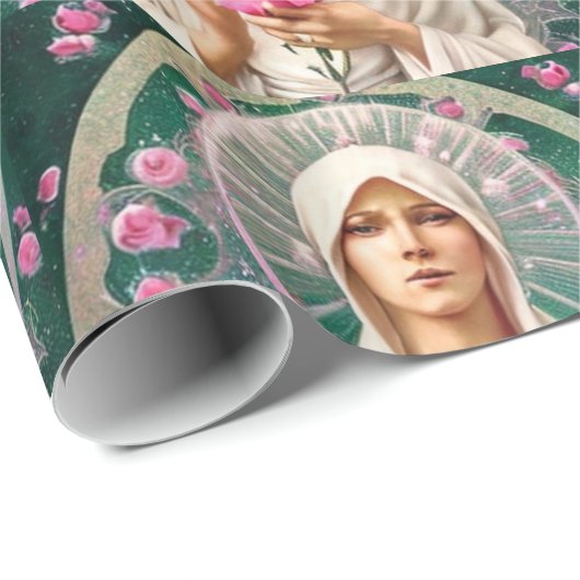 Papier Cadeau Papier d'enveloppement mère marie (Coin rond)