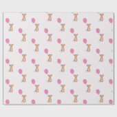 Papier Cadeau Papier d'enveloppement mignon pour souris en bois, (Plat)