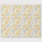 Papier Cadeau Papier d'enveloppement moderne à la mode florale (Plat)