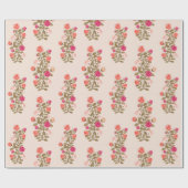 Papier Cadeau Papier d'enveloppement moderne à la mode florale (Plat)