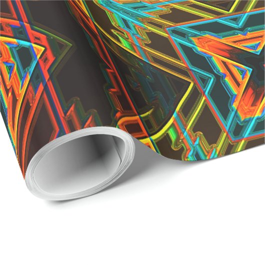 Papier Cadeau Papier d'enveloppement moderne amérindien 19 (Coin rond)