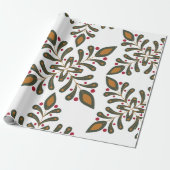 Papier Cadeau Papier d'enveloppement moderne Boho Christmas (Déroulé)
