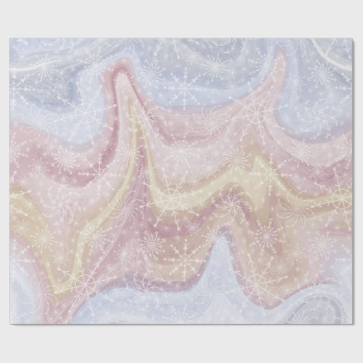 Papier Cadeau Papier d'enveloppement moderne Boho Snowflake Holi (Plat)