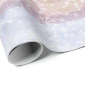 Papier Cadeau Papier d'enveloppement moderne Boho Snowflake Holi (Coin rond)