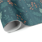 Papier Cadeau Papier d'enveloppement moderne de Noël - tendance  (Coin rond)