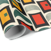 Papier Cadeau Papier d'enveloppement moderne du milieu du siècle (Coin rond)