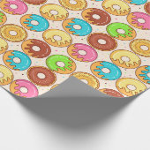 Papier Cadeau Papier d'enveloppement Motif à Donut (Coin)