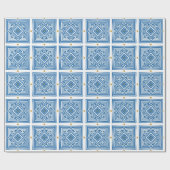 Papier Cadeau Papier d'enveloppement Motif bleu (Plat)
