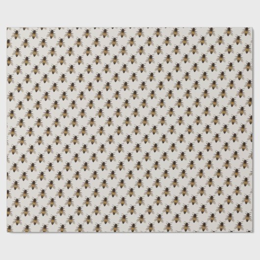 Papier Cadeau Papier d'enveloppement Motif d'abeille mignonne (Plat)