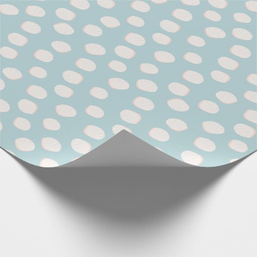 Papier Cadeau Papier d'enveloppement Motif de coque bleue (Coin)