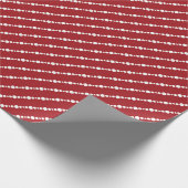 Papier Cadeau Papier d'enveloppement Motif de Noël rouge simple (Coin)