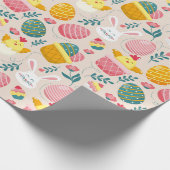 Papier Cadeau Papier d'enveloppement Motif de Pâques mignon (Coin)
