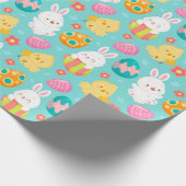 Papier Cadeau Papier d'enveloppement Motif de Pâques mignon (Coin)