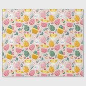 Papier Cadeau Papier d'enveloppement Motif de Pâques mignon (Plat)