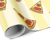 Papier Cadeau Papier d'enveloppement Motif de pizza (Coin rond)