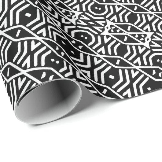 Papier Cadeau Papier d'enveloppement Motif en tissu boueux moder (Coin rond)