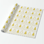 Papier Cadeau Papier d'enveloppement Motif Gold Christmas Tree<br><div class="desc">Papier cadeau Tyvek de haute qualité imprimé mat, brillant, lin ou très fort. Fabriquées et imprimées aux États-Unis. Idéal pour les cadeaux d'anniversaire, d'anniversaire et de mariage ou les cadeaux de Noël/Fêtes.Vous pouvez changer la taille du motif pour rendre la tuile plus grande ou plus petite. Cliquez sur le bouton...</div>