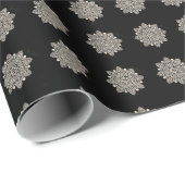 Papier Cadeau Papier d'enveloppement Motif noir/blanc (Coin rond)