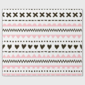 Papier Cadeau Papier d'enveloppement Motif rose blanc (Plat)