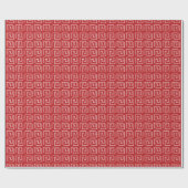 Papier Cadeau Papier d'enveloppement Motif rouge chinois (Plat)