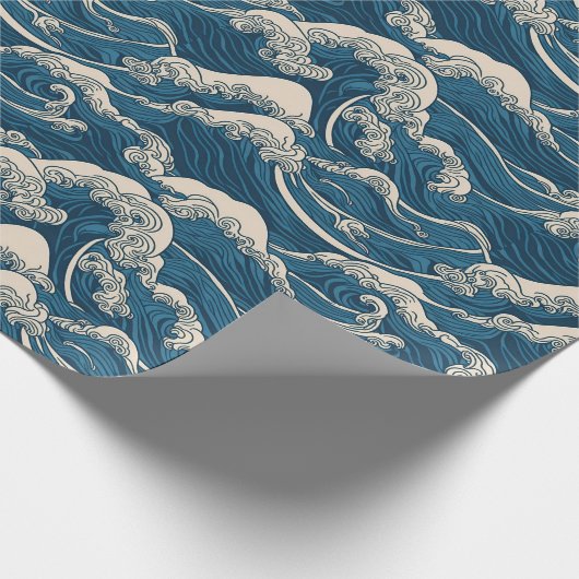 Papier Cadeau Papier d'enveloppement Motif Wave japonais (Coin)