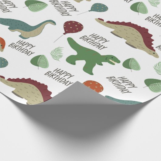 Papier Cadeau Papier d'enveloppement Neutre Dinosaure (Coin)