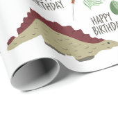 Papier Cadeau Papier d'enveloppement Neutre Dinosaure (Coin rond)