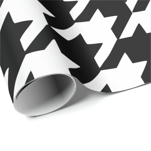 Papier Cadeau Papier d'enveloppement noir (Coin rond)