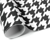 Papier Cadeau Papier d'enveloppement noir et blanc (Coin rond)