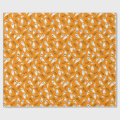 Papier Cadeau Papier d'enveloppement orange pour Halloween Boo G (Plat)