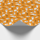 Papier Cadeau Papier d'enveloppement orange pour Halloween Boo G (Coin)