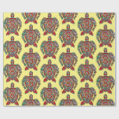 Papier Cadeau Papier d'enveloppement orné du concepteur de tortu (Plat)