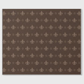 Papier Cadeau Papier d'enveloppement ornemental Fleur de Lis (Plat)