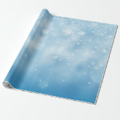 Papier Cadeau Papier D'Enveloppement Pastel Bleu Et Blanc (Déroulé)