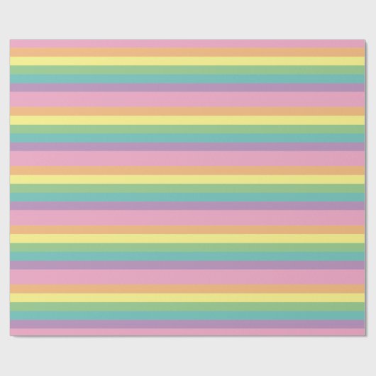 Papier Cadeau Papier d'enveloppement Pastel Rainbow (Plat)