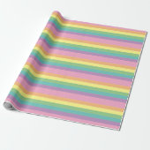 Papier Cadeau Papier d'enveloppement Pastel Rainbow (Déroulé)